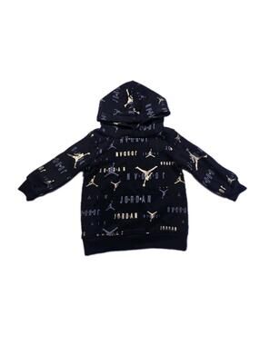 Air Jordan Black/Gold All Over Print Youth Toddler Hoodie - 12M